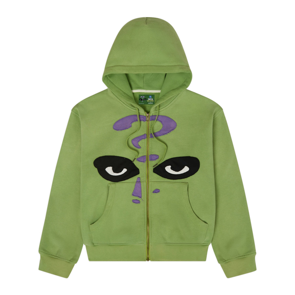 The Riddler Face Hoodie [Green] – front