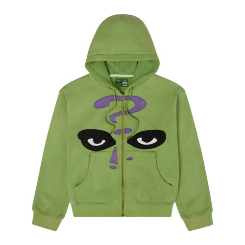 The Riddler Face Hoodie [Green] – front