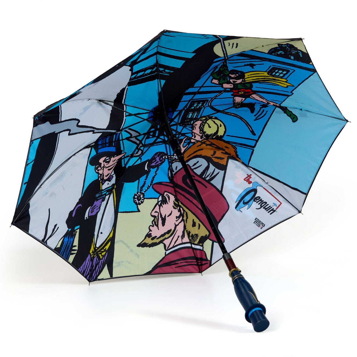 The Penguin Umbrella [Black] – canopy print, alternate