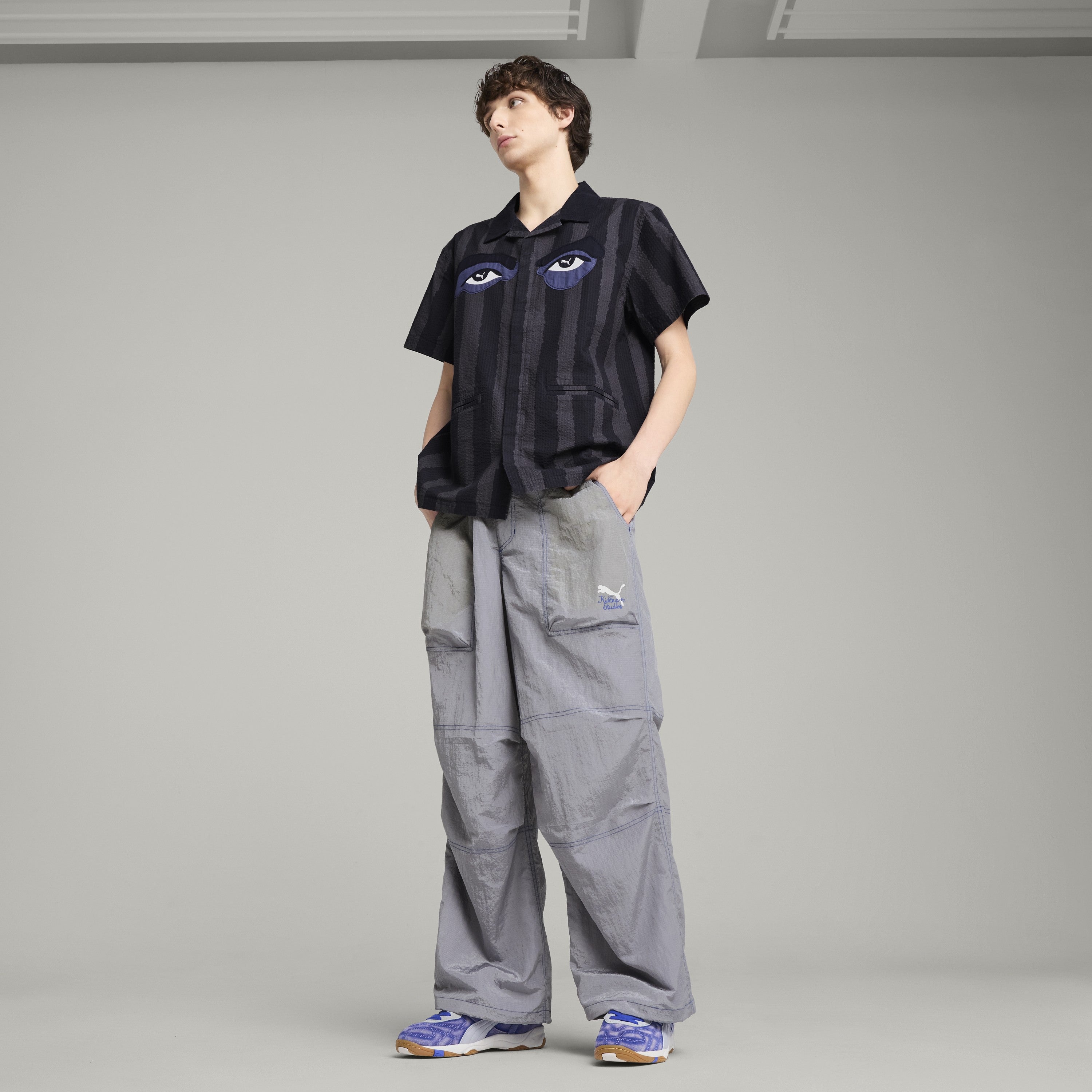 PUMA X KIDSUPER FACE SEERSUCKER SHIRT [New Navy]