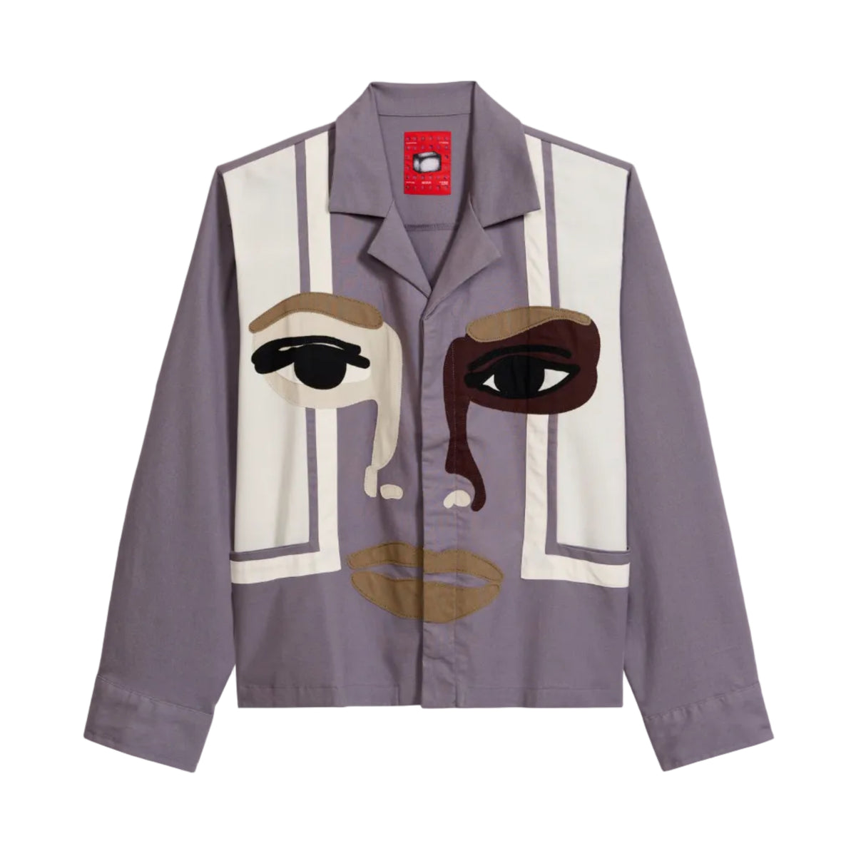 Face Camp Collar Button Up Longsleve [Plum]