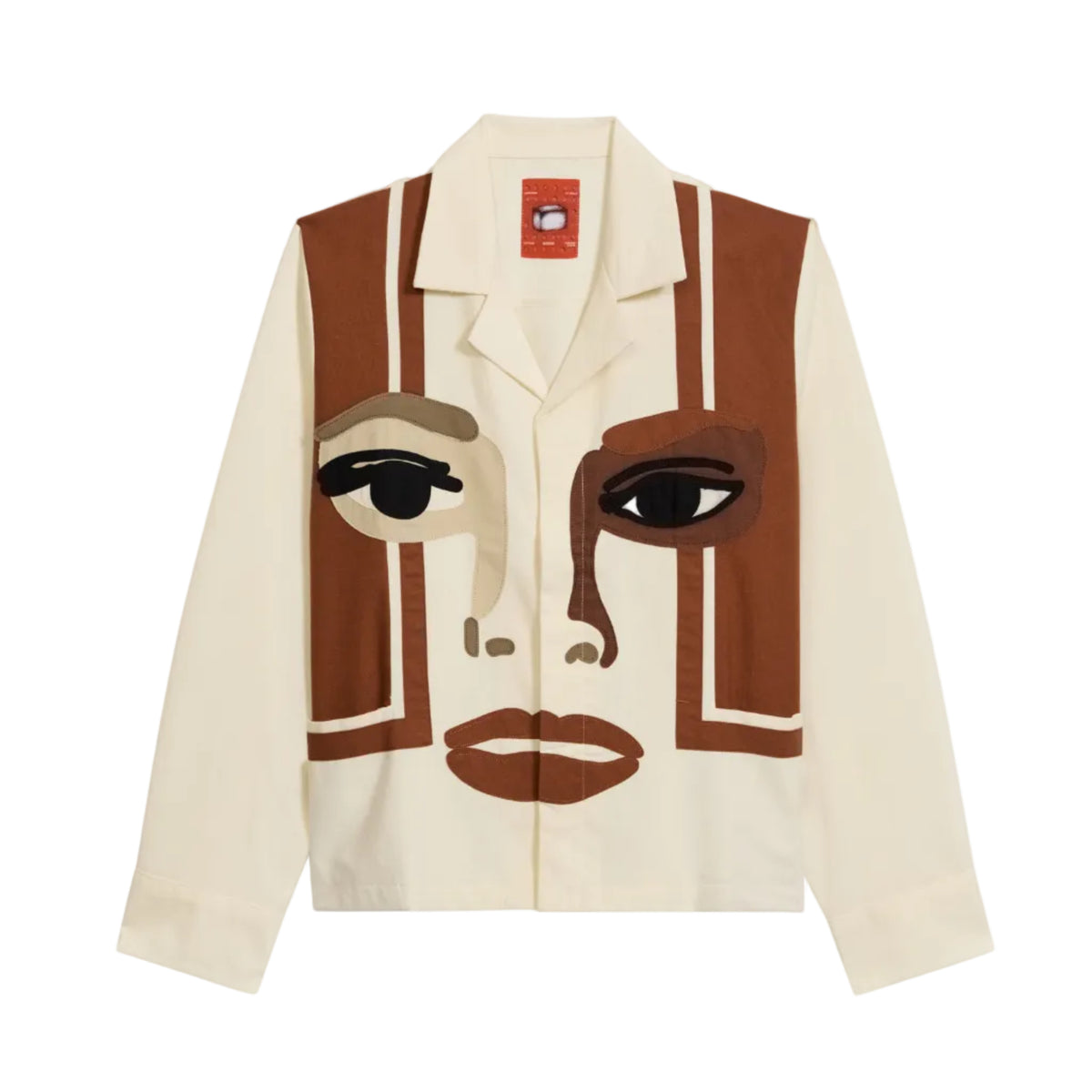 Face Camp Collar Button Up Longsleve [Cream]