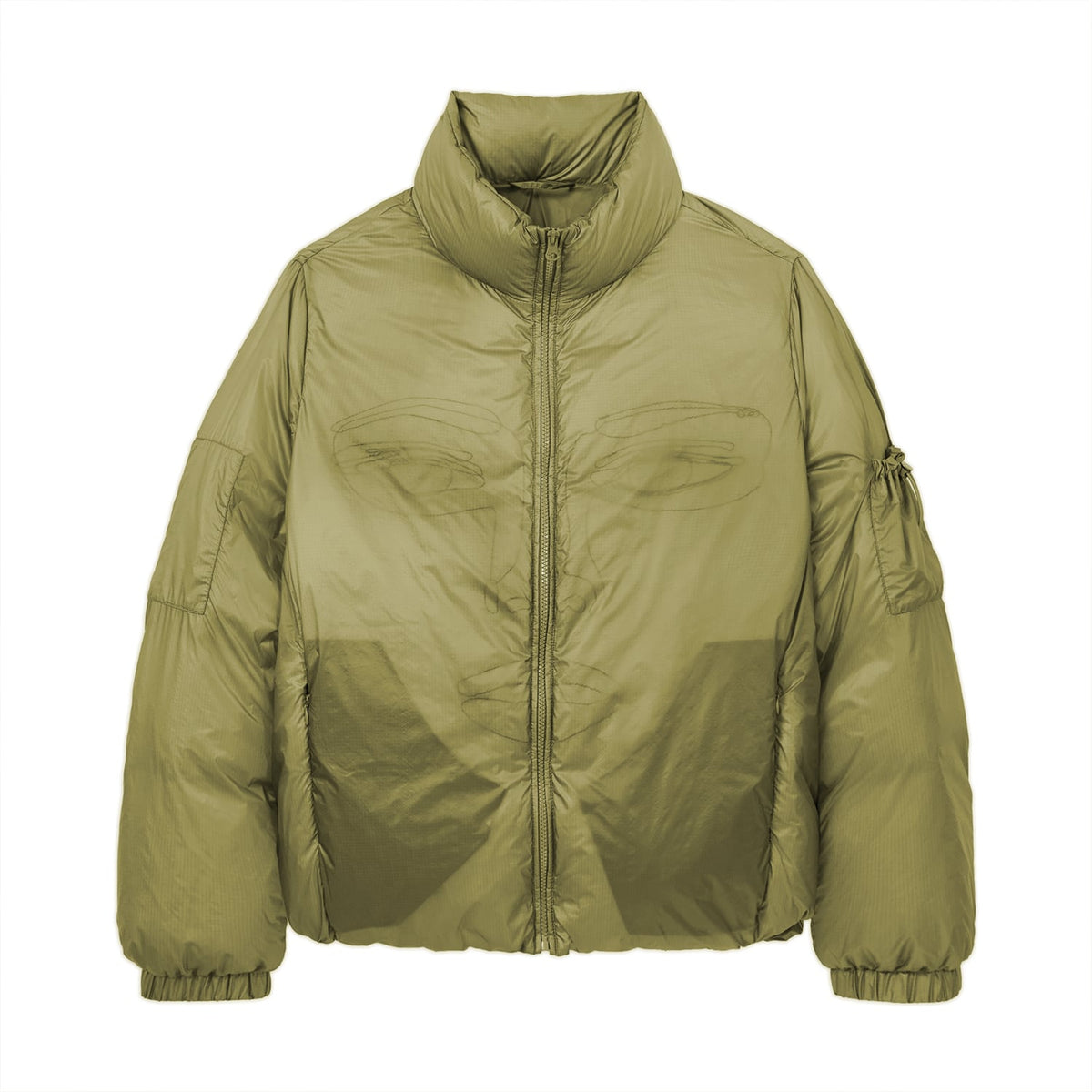 Translucent Face Puffer [Green]