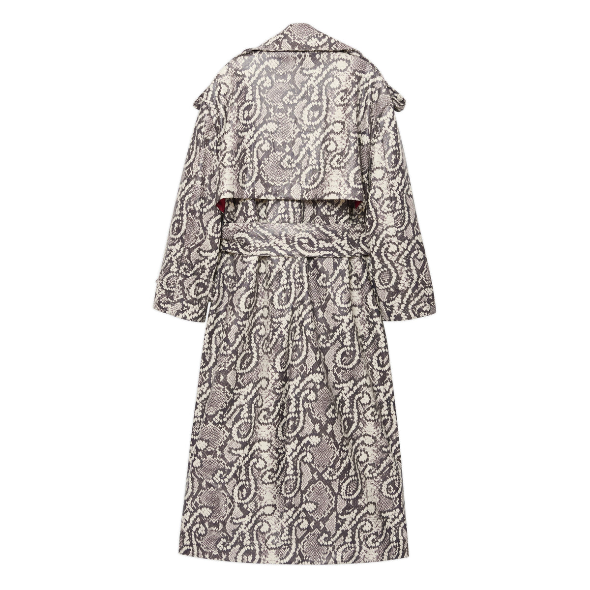 Printed KS Snakeskin Trench [Black/White]
