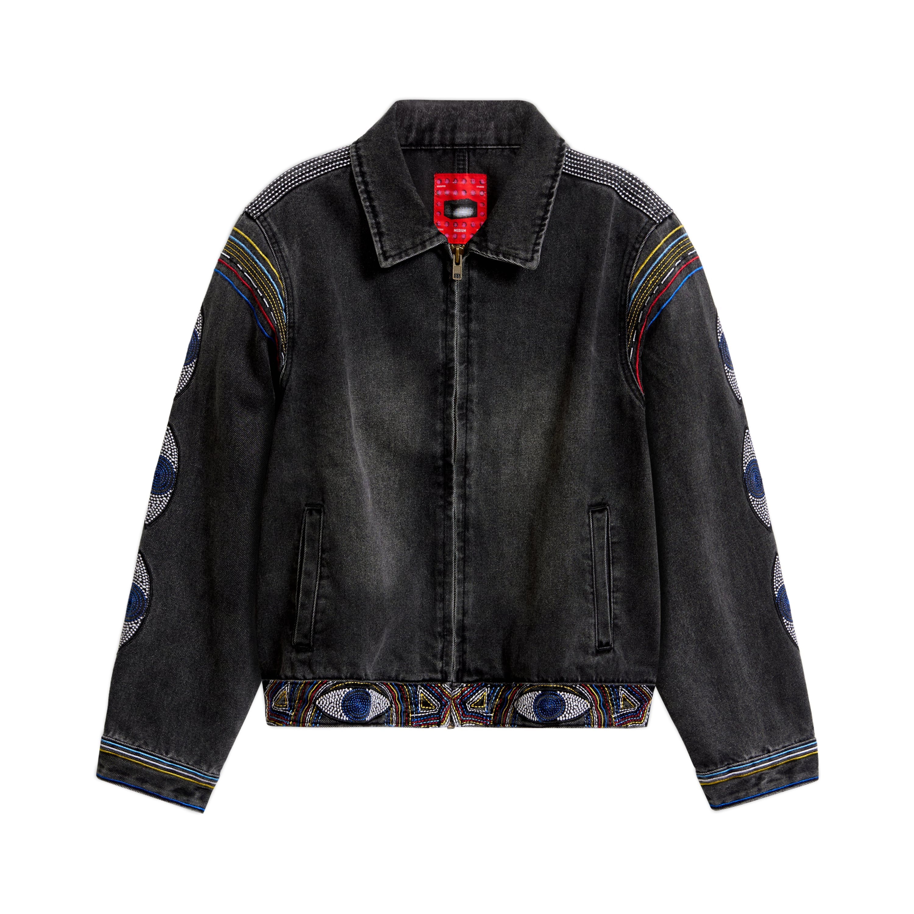 Gemstone Eye Embroidery Jean Jacket [Black] – KidSuper