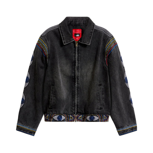 Gemstone Eye Embroidery Jean Jacket [Black] – KidSuper