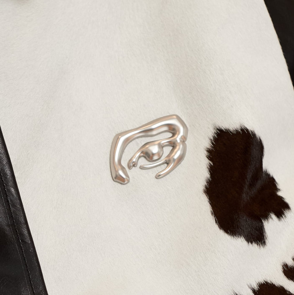 Cowhair Leather Jacket [Black]