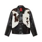 Cowhair Leather Jacket [Black]
