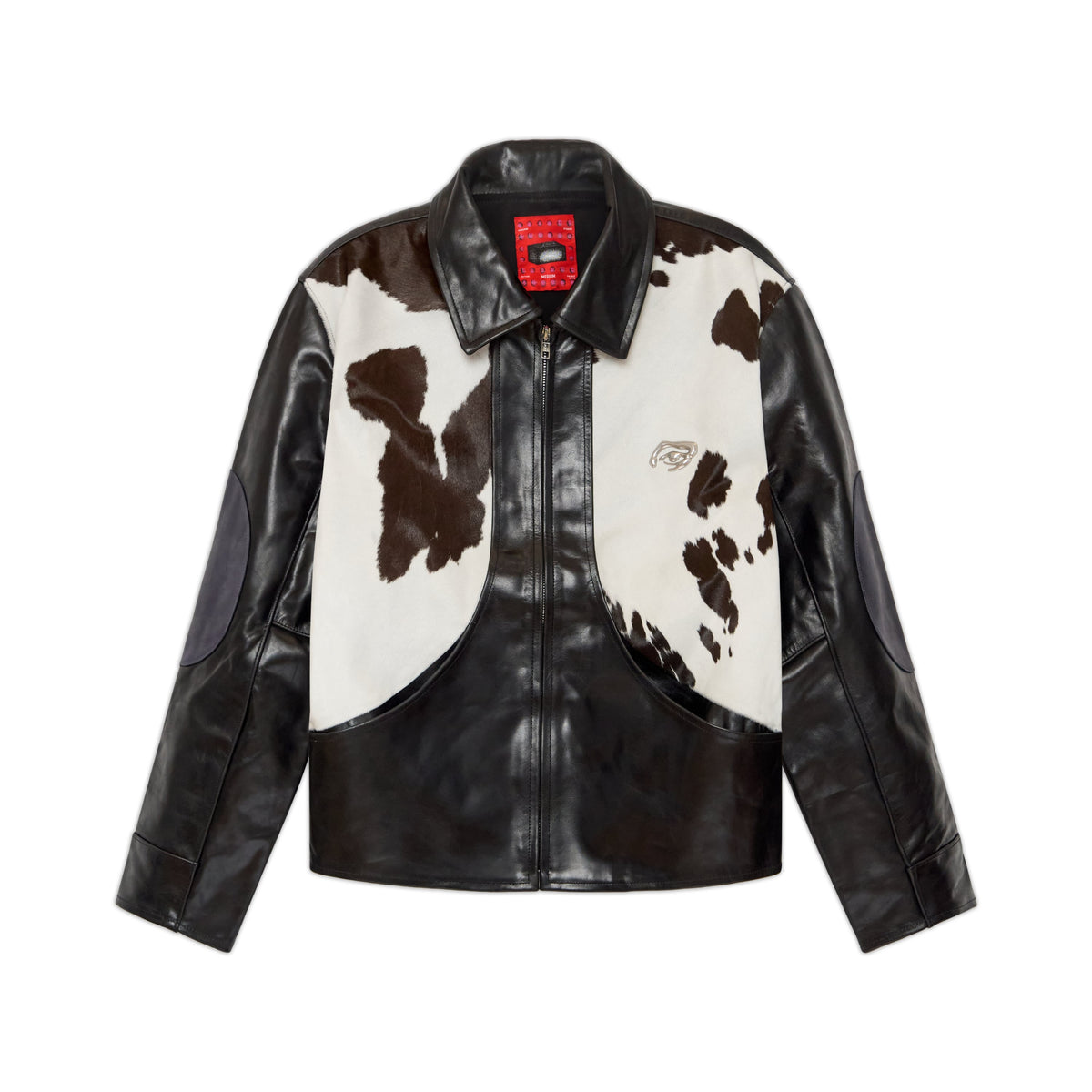 Cowhair Leather Jacket [Black]