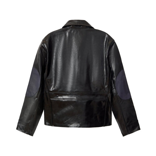 Cowhair Leather Jacket [Black]