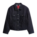 Stripe Dove Denim Jacket [Dark Blue]