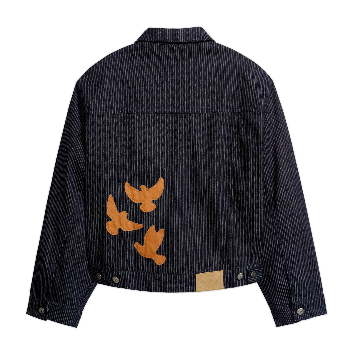 Stripe Dove Denim Jacket [Dark Blue]