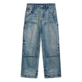 Eye Badge Washed Double Knee Pant [Washed Blue]