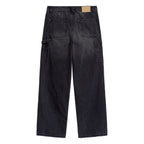 Eye Badge Washed Double Knee Pant [Black]