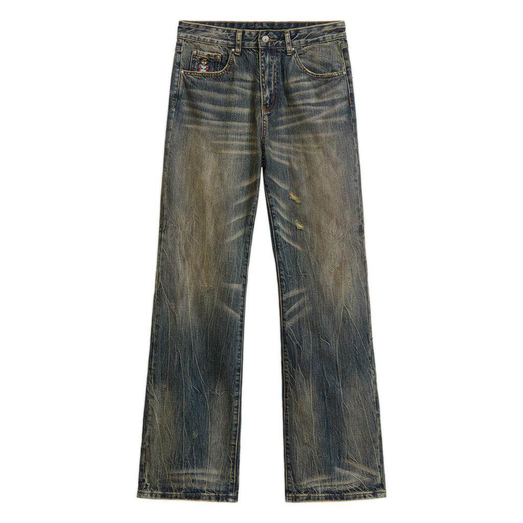 Slim Flare Dove Denim Pant [Deep Washed]