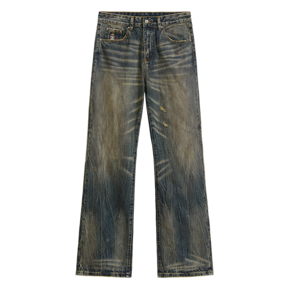 Slim Flare Dove Denim Pant [Deep Washed]