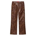 Fireman Clasp Leather Pant [Brown]