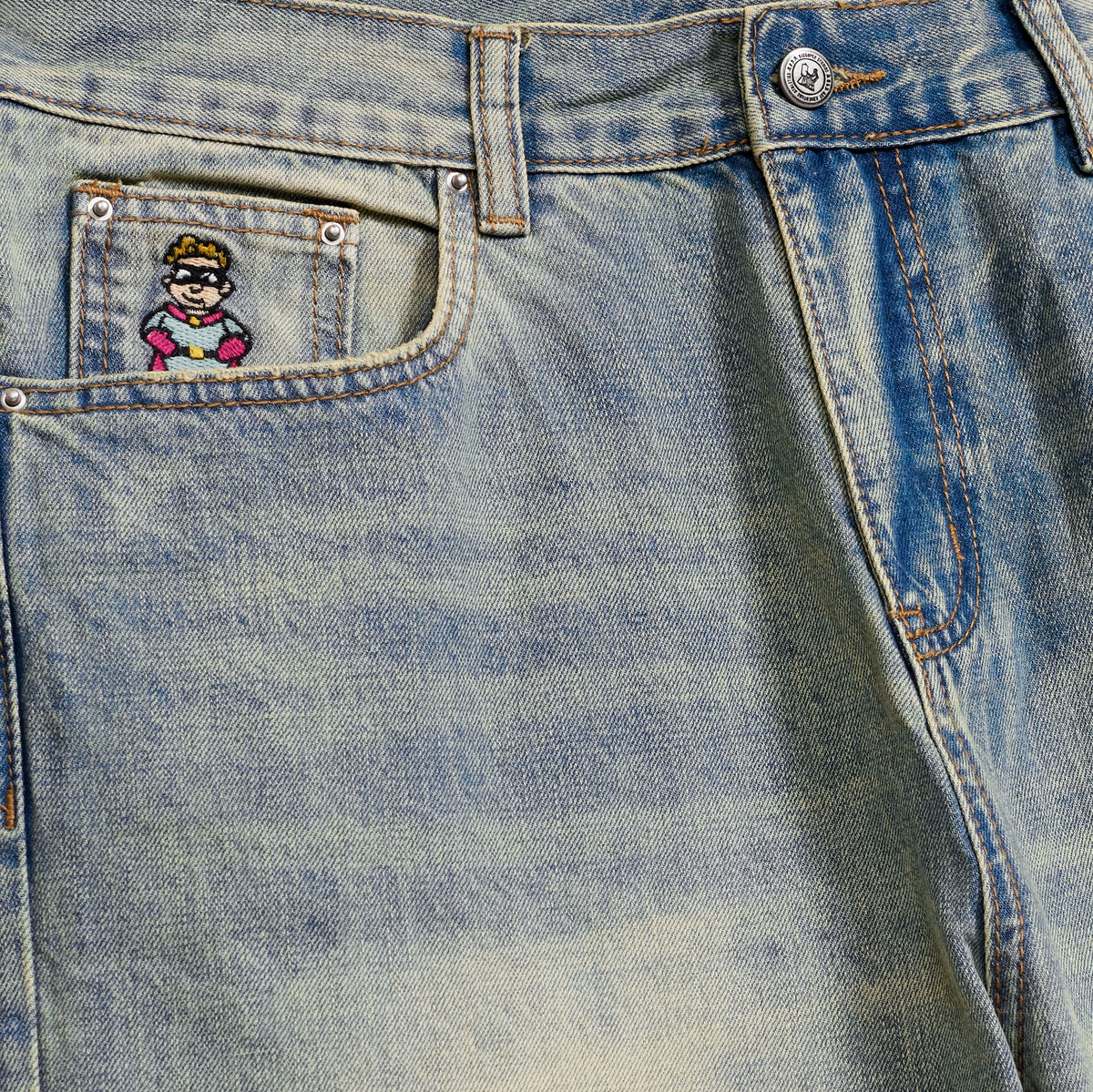 Light Wash Dove Denim Pants [Light Mud Wash]