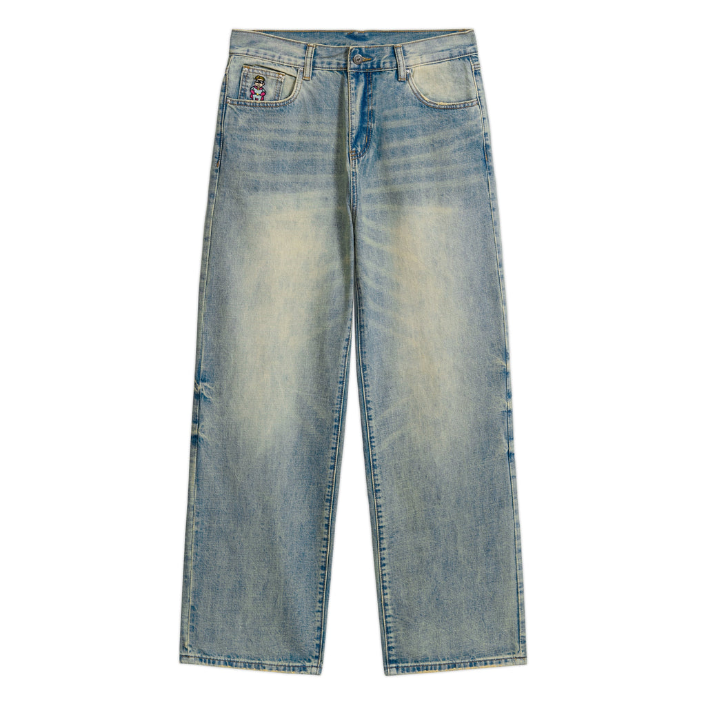 Light Wash Dove Denim Pants [Light Mud Wash]