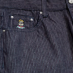 Stripe Dove Denim Pants [Dark Blue]