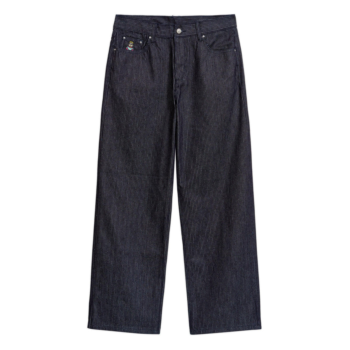 Stripe Dove Denim Pants [Dark Blue]