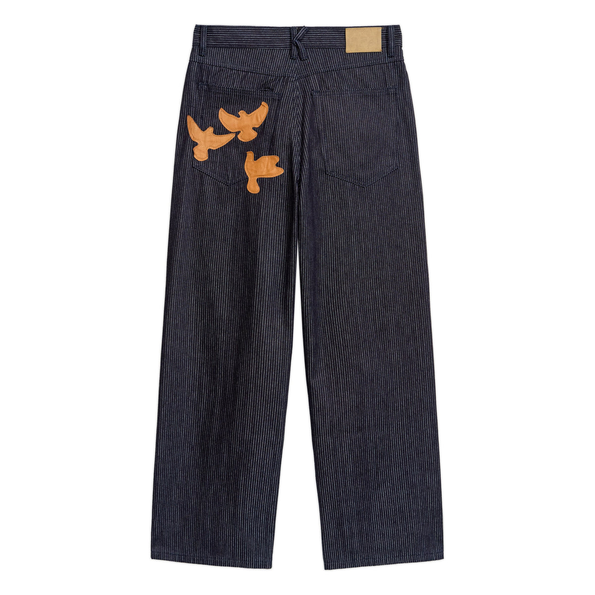 Stripe Dove Denim Pants [Dark Blue]