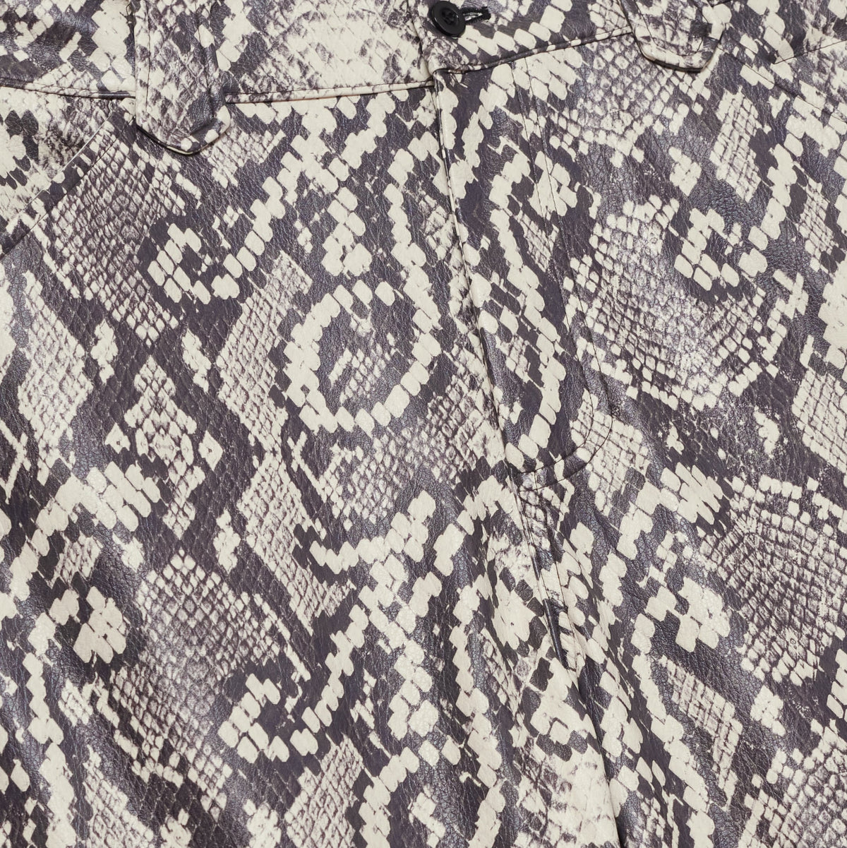 Printed Snakeskin Suit Bottom [White]