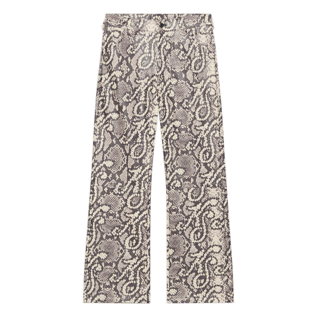 Printed Snakeskin Suit Bottom [White]