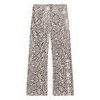 Printed Snakeskin Suit Bottom [White]