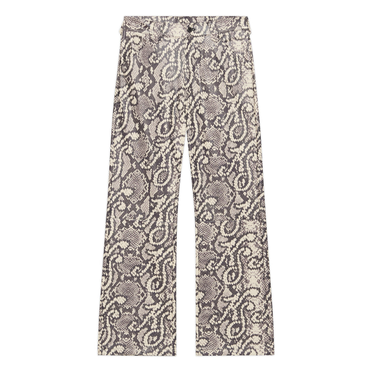 Printed Snakeskin Suit Bottom [White]