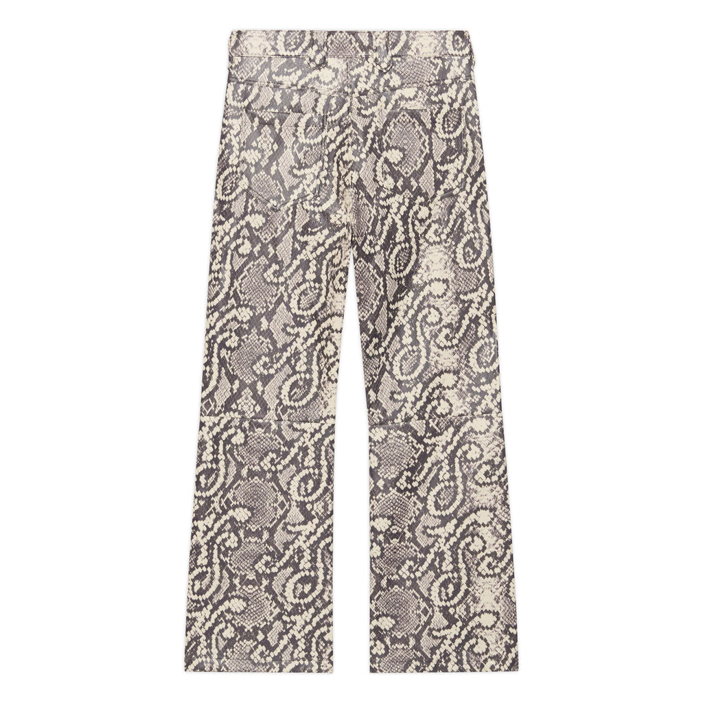 Printed Snakeskin Suit Bottom [White]