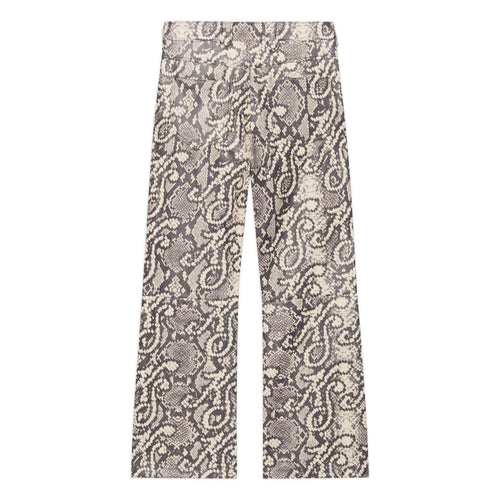 Printed Snakeskin Suit Bottom [White]