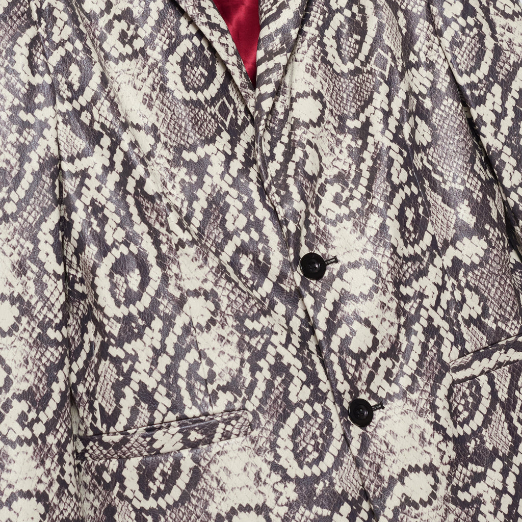 Printed Snakeskin Suit Blazer [White]