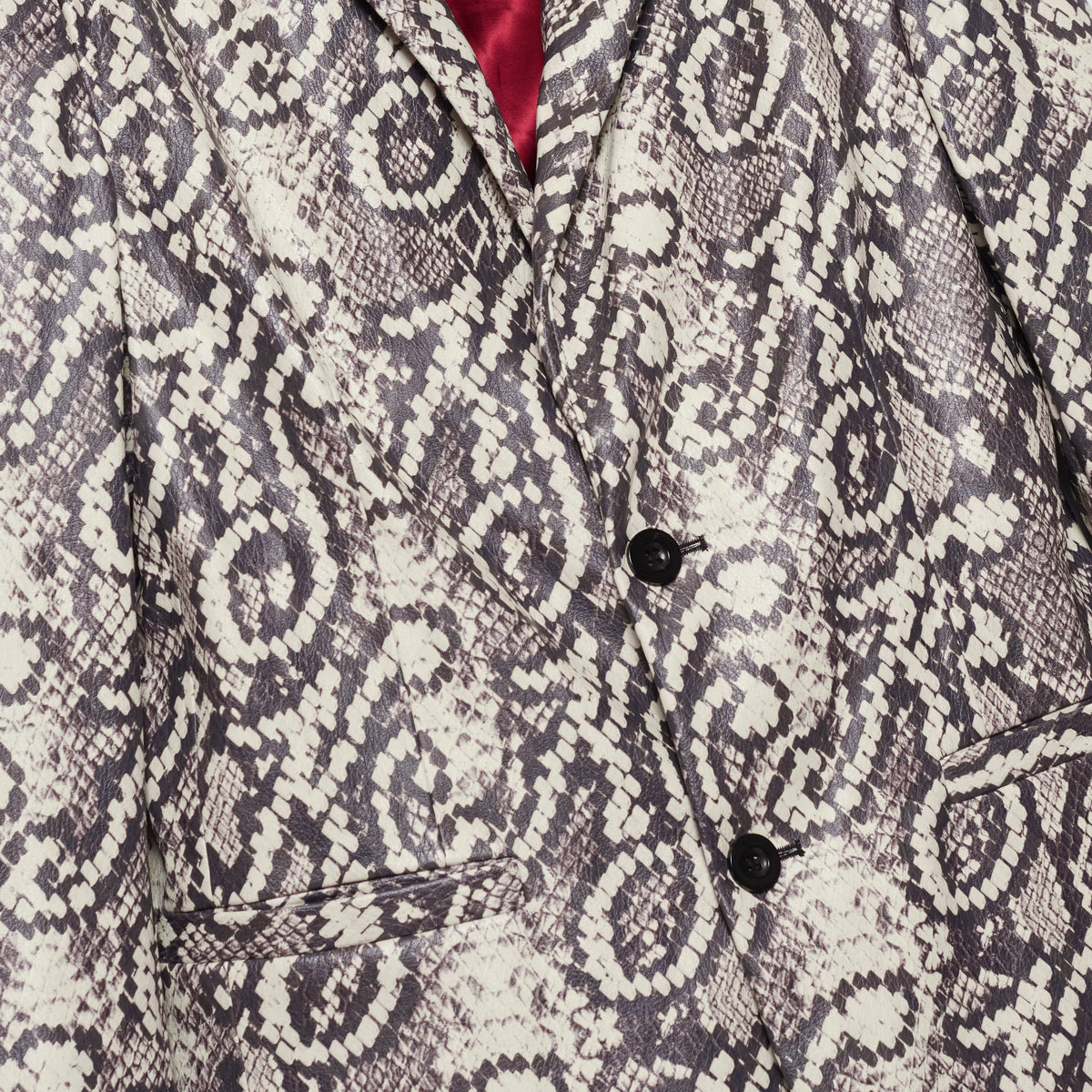 Printed Snakeskin Suit Blazer [White]