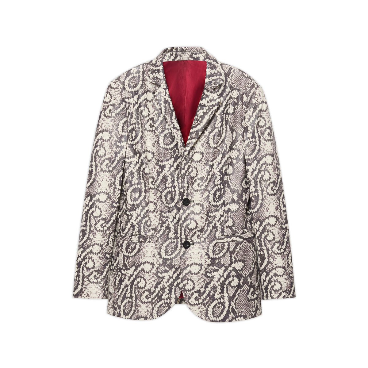 Printed Snakeskin Suit Blazer [White]