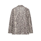 Printed Snakeskin Suit Blazer [White]