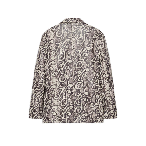 Printed Snakeskin Suit Blazer [White]