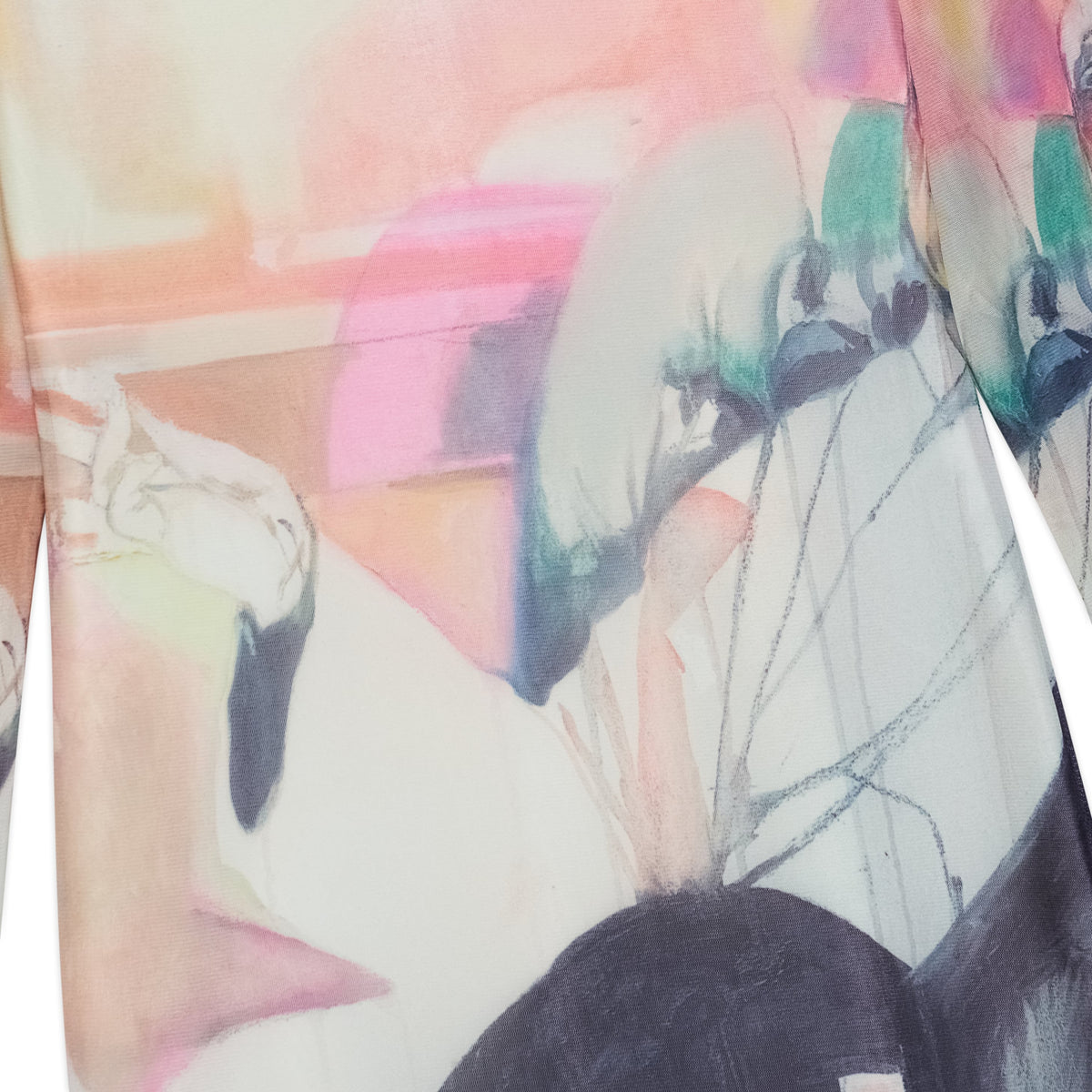 Whos There Printed Mesh Dress [Yellow]