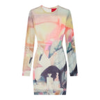 Whos There Printed Mesh Dress [Yellow]