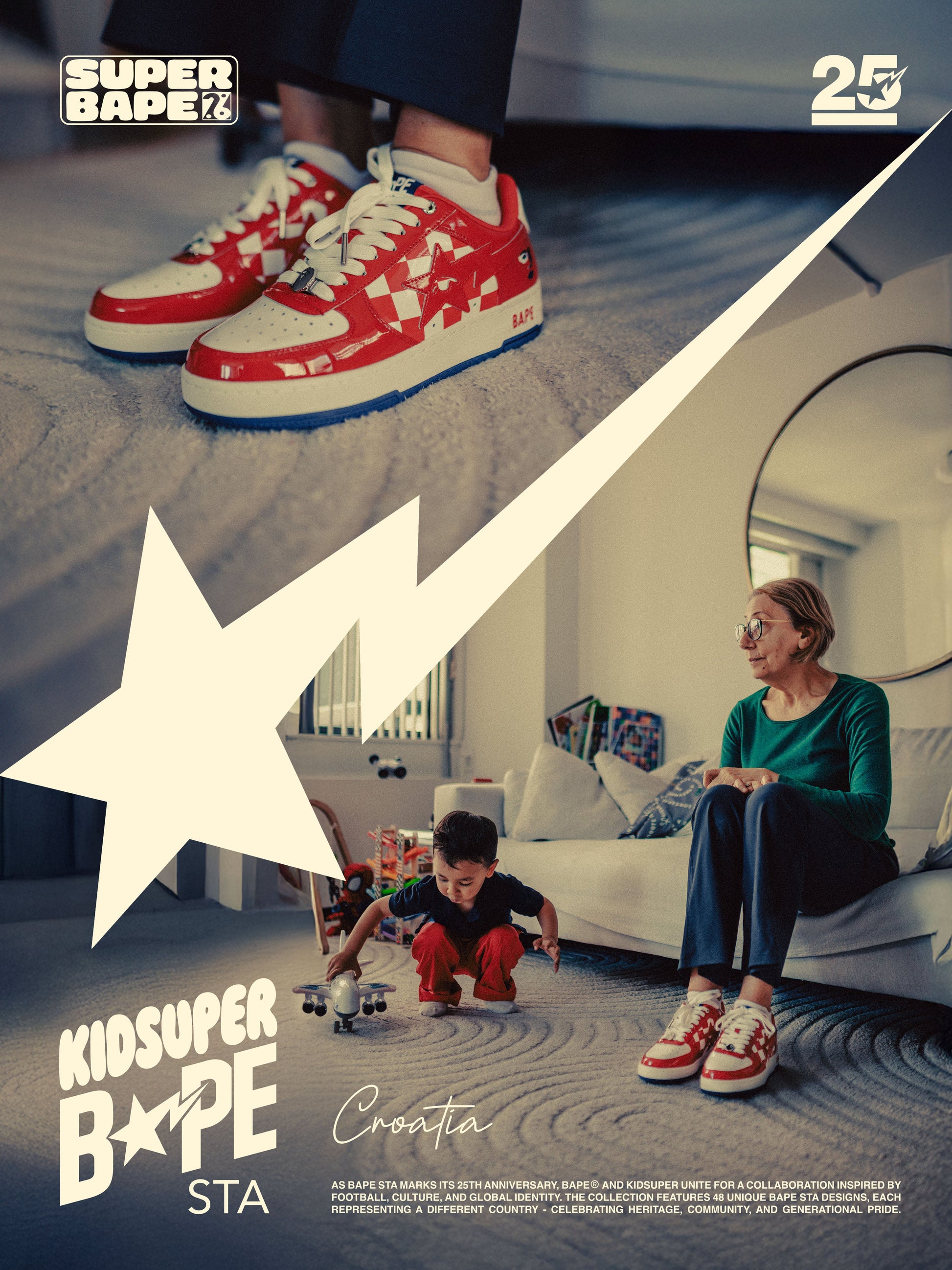 Croatia - KidSuper x BAPE Bapesta 12