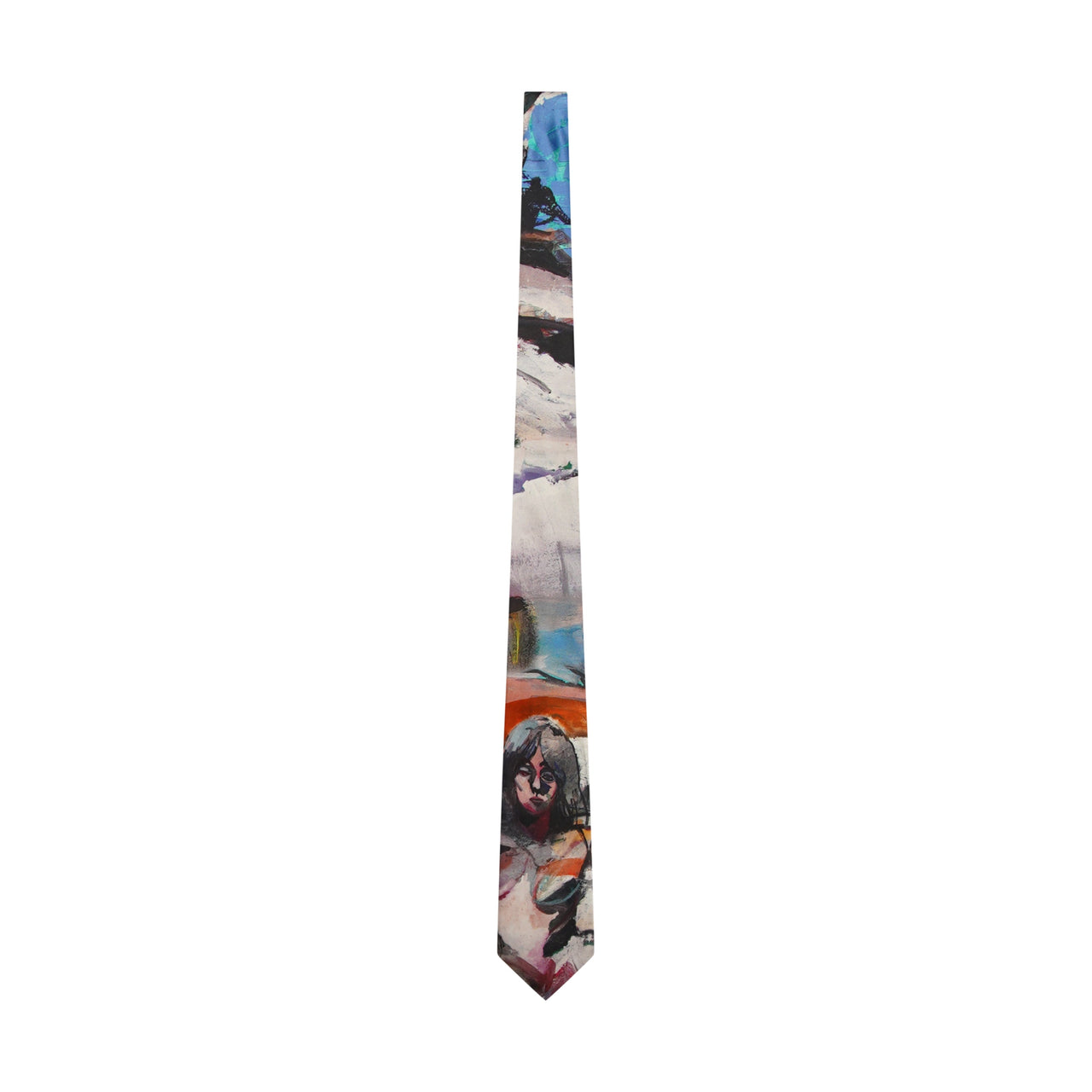 Man and Woman painting Silk Tie [Multi]