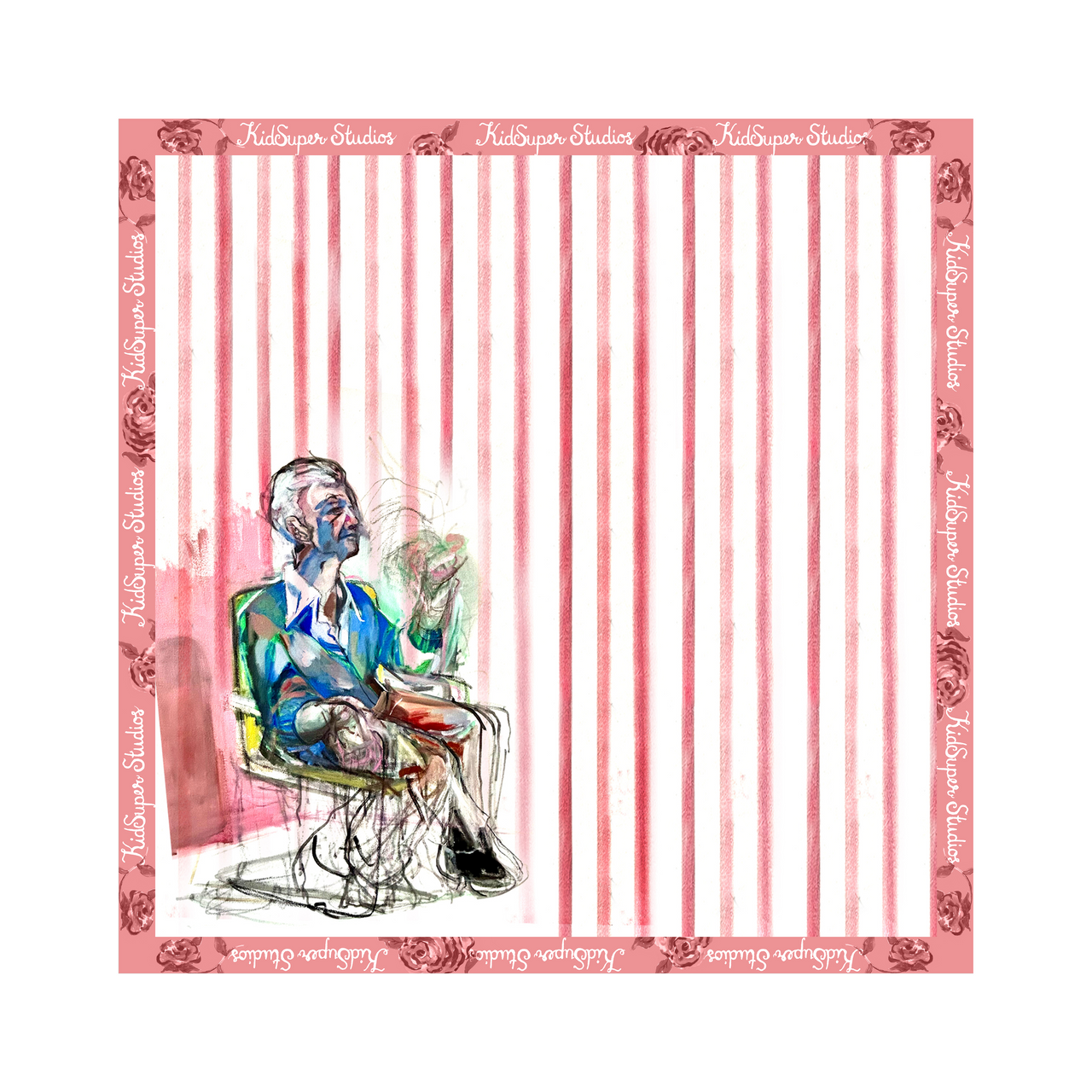 Technicolor Dreams Silk Scarf [Pink]