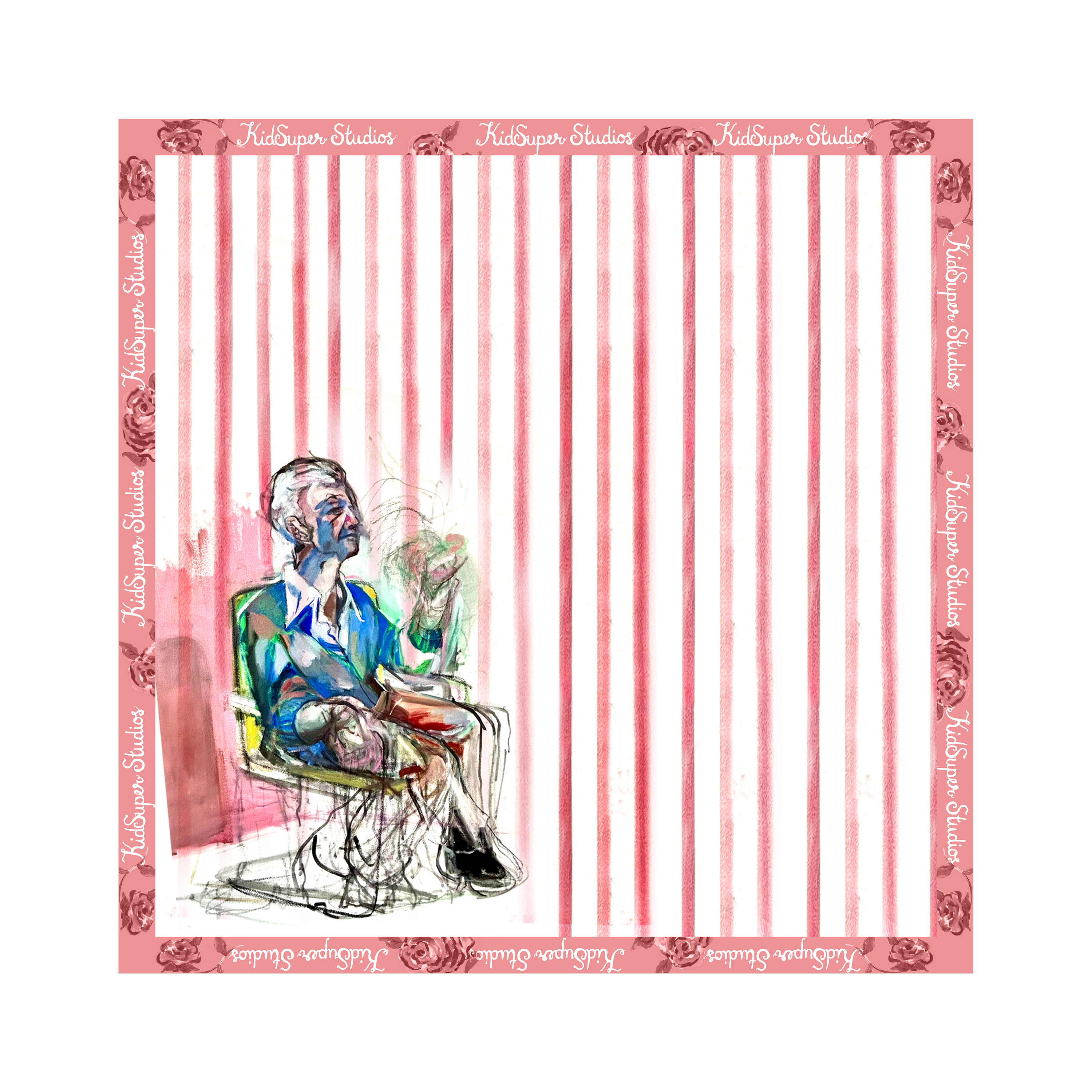 Technicolor Dreams Silk Scarf [Pink]