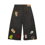 Super Long Patches Shorts [Raw Denim]