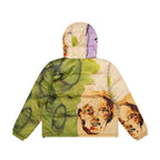Printed Mismatched Shiny Puffer [Multi]