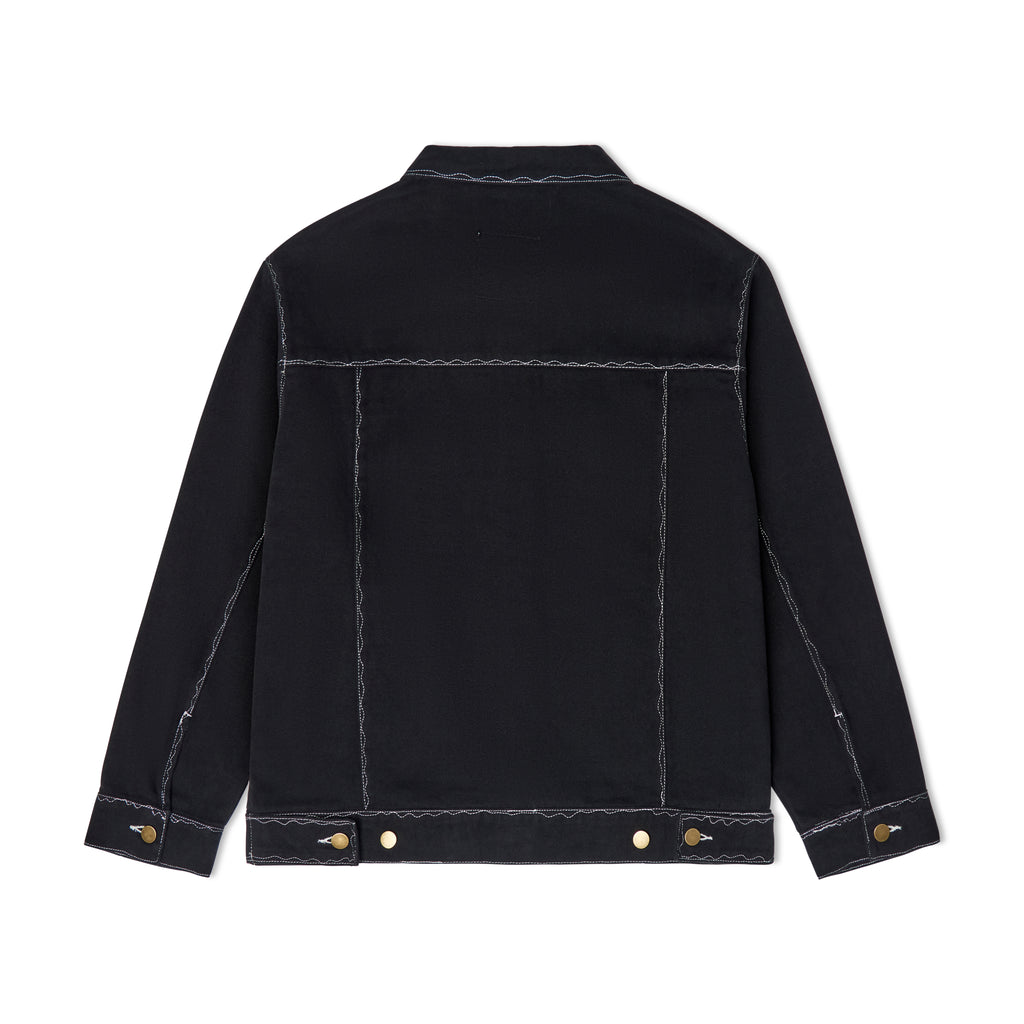 Messy Stitched Work Jacket [Black]