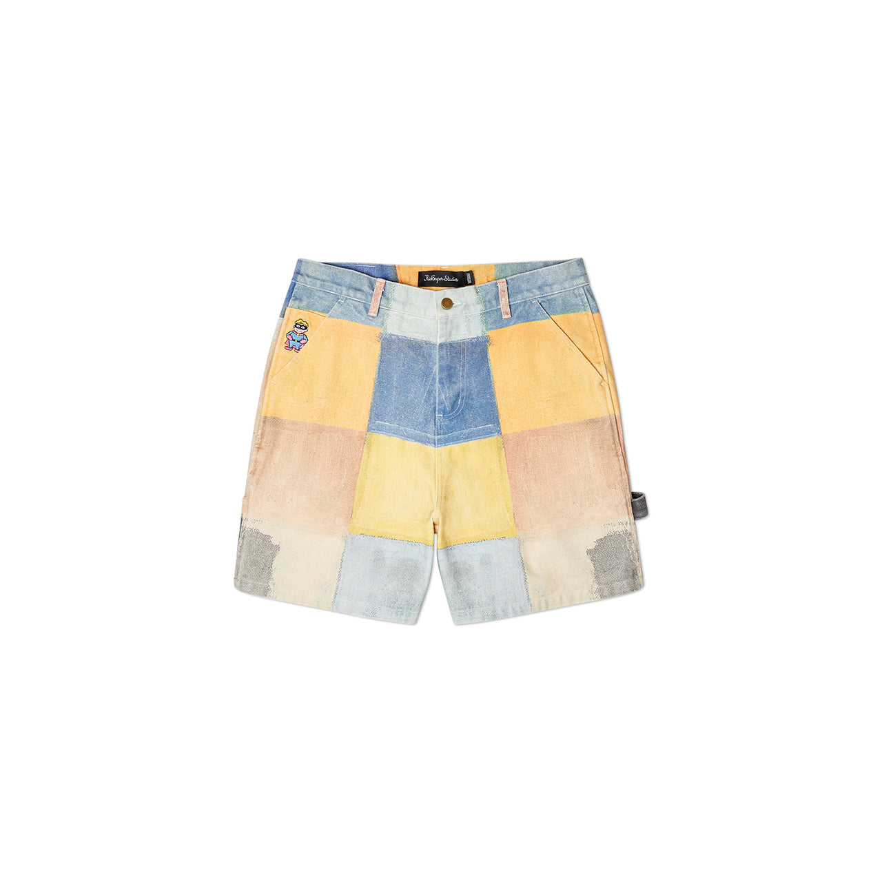 Checkered Painted Printed Short [Multi]