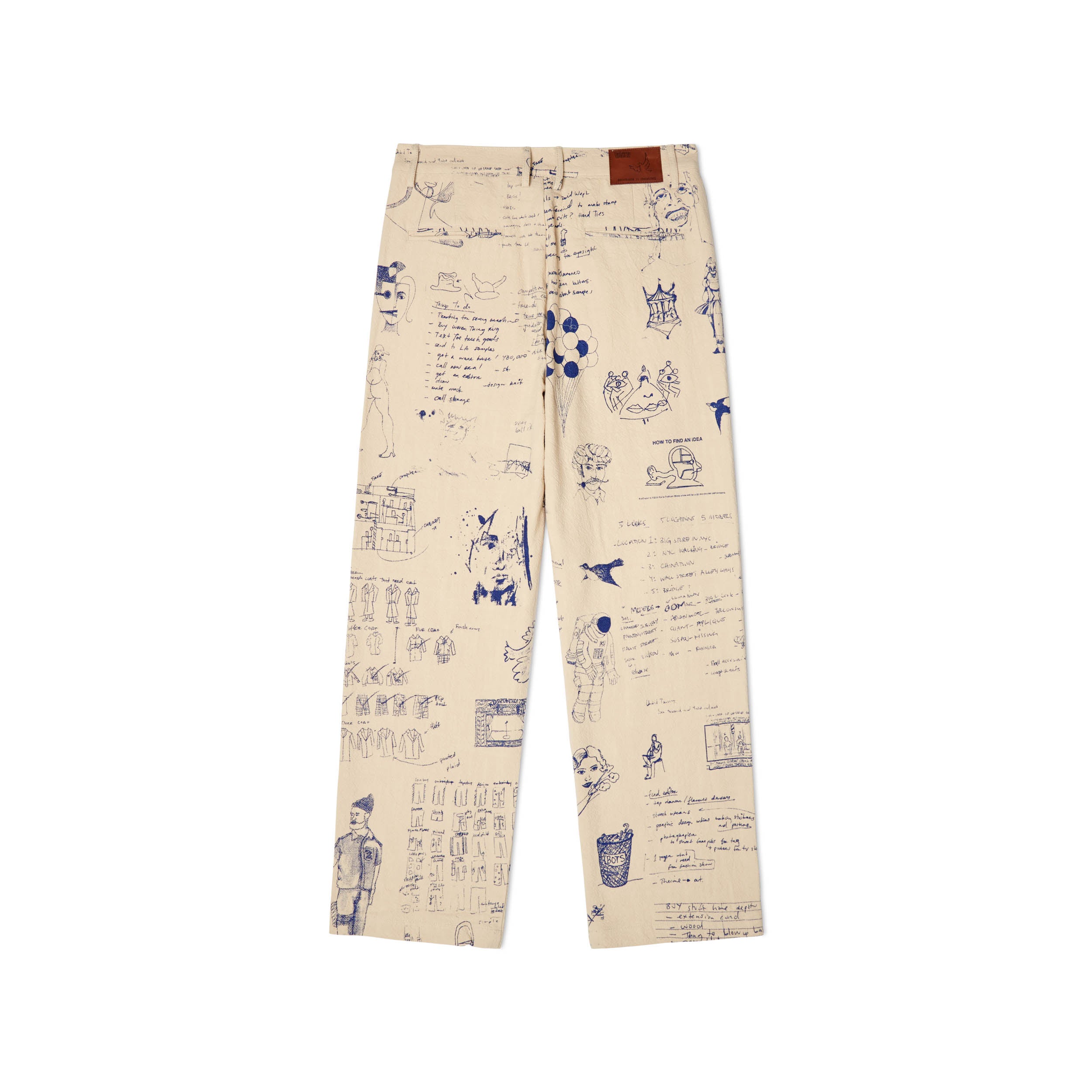 Doodles Linen Pants [Tan] - KidSuper