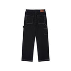Messy Stitched Work Pants [Black]