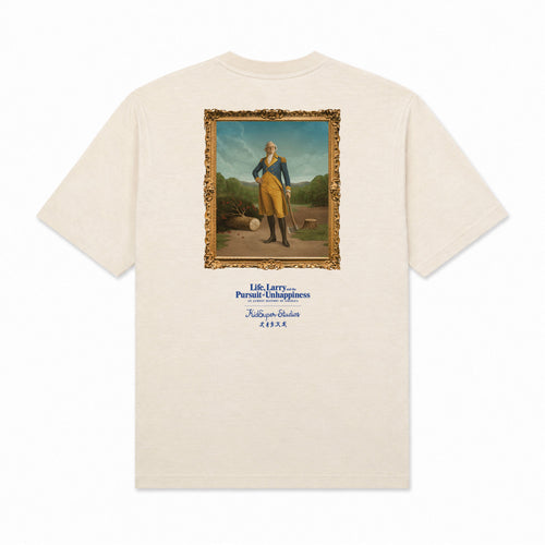HBOⓇ Original’s LIFE, LARRY & THE PURSUIT OF UNHAPPINESS x KIDSUPER HE CAN TELL A LIE TEE